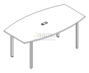 Стол для переговоров Стол для переговоров на металлокаркасе DUE Б2 114 БП
