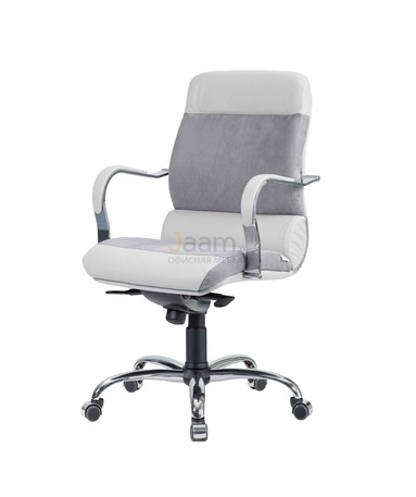 Кресло Комфорт/Д комб. Кожа нестандартная/база хром