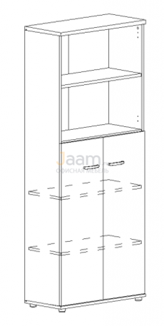 Мебель для персонала Шкаф для документов полузакрытый 9378 БП