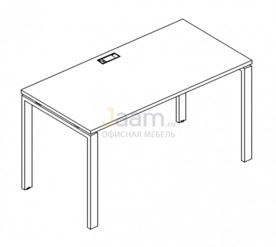 Мебель для персонала Стол письменный на металлокаркасе UNO Б1 022 БП