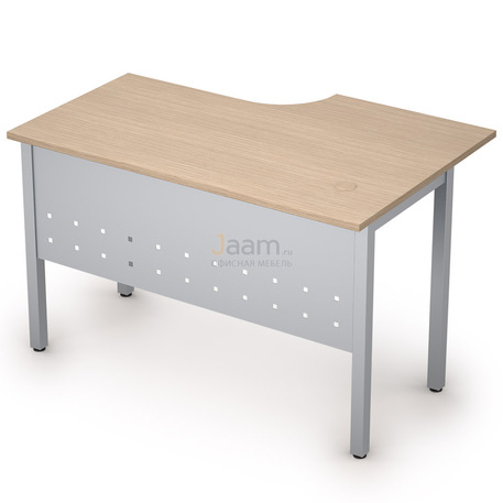 Мебель для персонала Стол криволинейный на металлических опорах левый 2МК.141