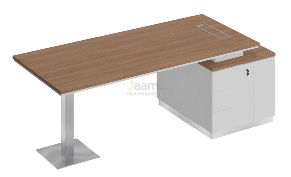 Кабинет руководителя Стол на опорной тумбе правый СИ 106пр