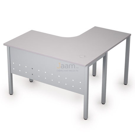 Мебель для персонала Стол криволинейный на металлических опорах левый 2МК.128