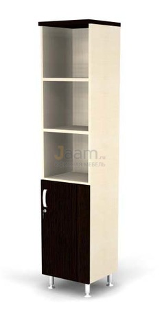 Мебель для персонала Стеллаж полуоткрытый 5-ур., глухая R-дверь BR81.0503