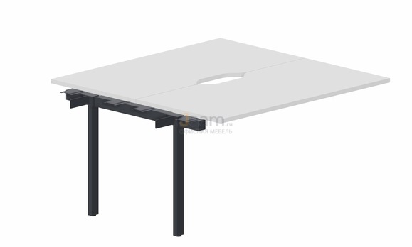 Мебель для персонала Составной стол на 2 рабочих места PEN2TPV147 - (2 эргономичных выреза) приставной элемент