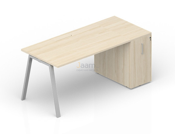 Мебель для персонала Стол с приставным шкафом Tower (меламиновый аутлет) ARTPM148T072