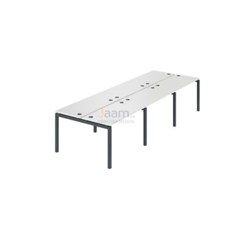 Мебель для персонала Бенч двойной на 6 рабочих мест АМБ-002.60-6