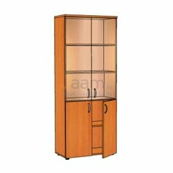 Мебель для персонала Офисный шкаф со стеклом пр./бронза ЛФ217