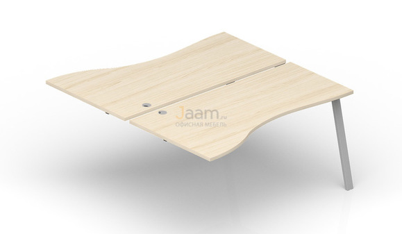 Мебель для персонала Приставной элемент Волна (2 громмета) AR2TPG149V