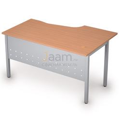 Мебель для персонала Стол криволинейный на металлических опорах левый 2МК.122