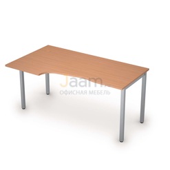 Мебель для персонала Стол криволинейный на металлических опорах левый 2М.120