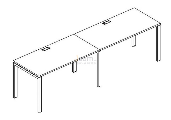 Мебель для персонала Рабочая станция на металлокаркасе UNO Б1 015-2 БП