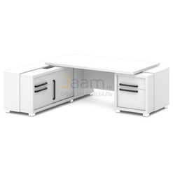 Кабинет руководителя Стол с тумбой и греденцией L-18пр/л