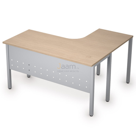 Мебель для персонала Стол криволинейный на металлических опорах левый 2МК.130