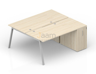 Мебель для персонала Составной стол с приставными шкафами Tower (4 громмета) AR2TPG128T072