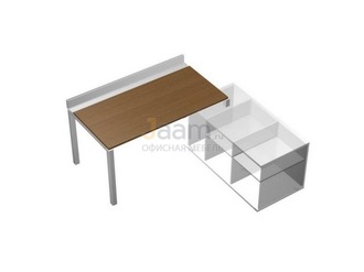 Мебель для персонала Стол рабочий (120) с ProSystem на опорной тумбе правой (БЕЗ ТУМБЫ) КВ 0117